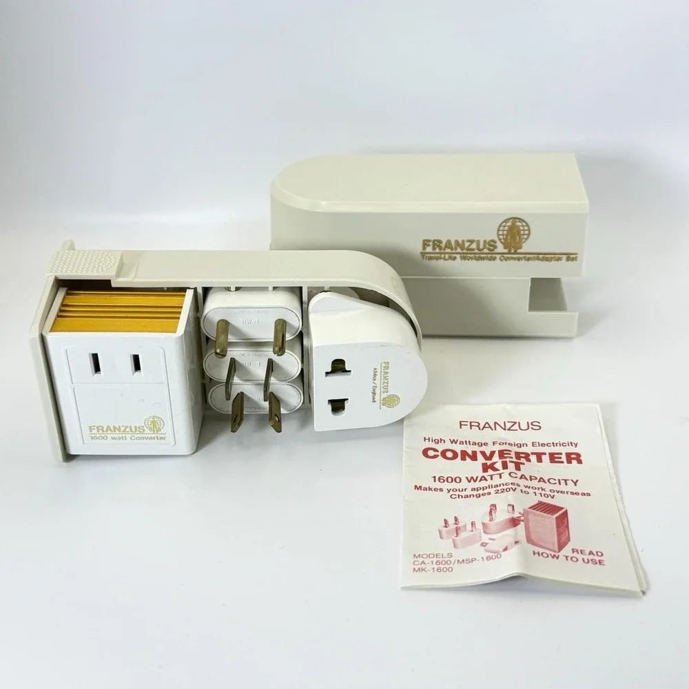 VTG Franzus MK-1600 Travel-Lite 1600W Converter Adapter Kit USA to 220V Travel S